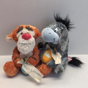 Hallmark Disney Winnie the Pooh Tigger Eeyore Plush Happy Easter Stuffed Decor
